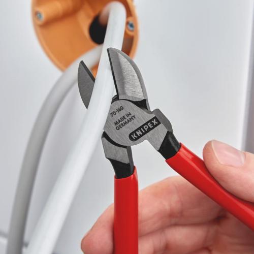 Knipex Diagonal Cutter Plastic Coated Black Atramentized 160mm 70 01 160
